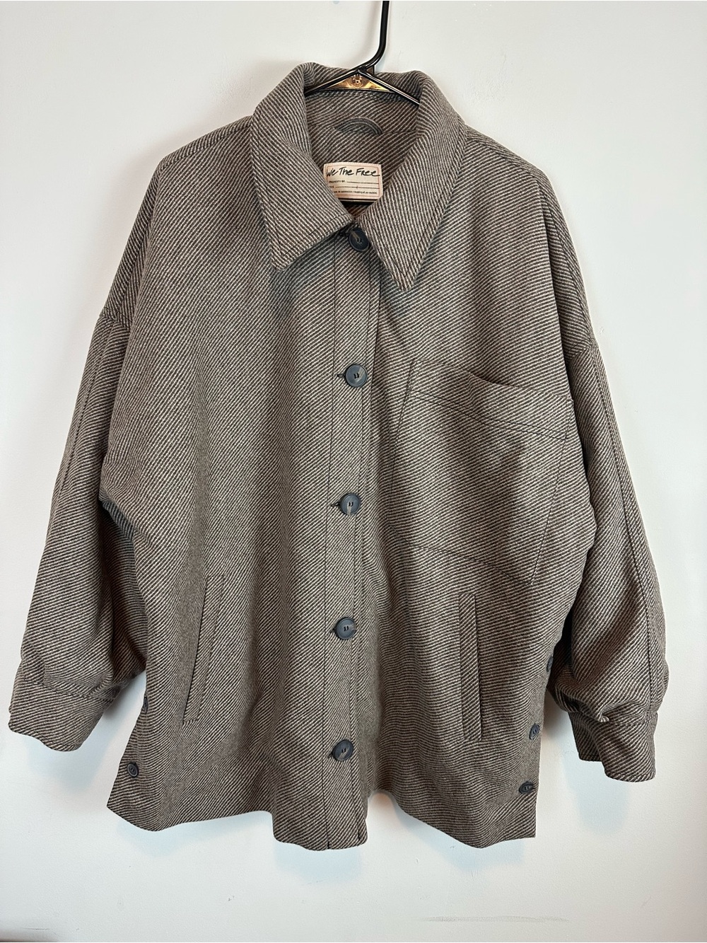 Free People Jessica Shirt Jacket Size L - Picture 3 of 16